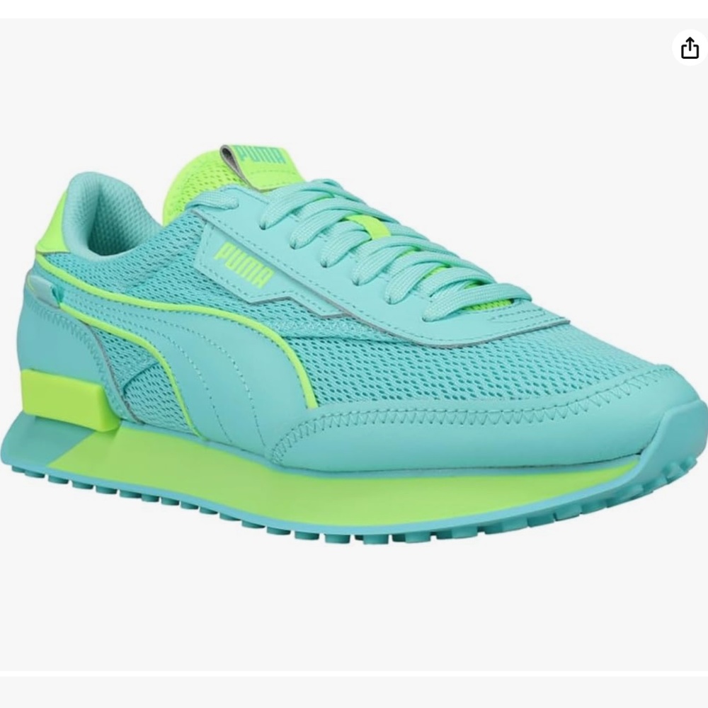 Women’s Puma Future Rider Mono Pop- Lime Green/Teal Size 7.5